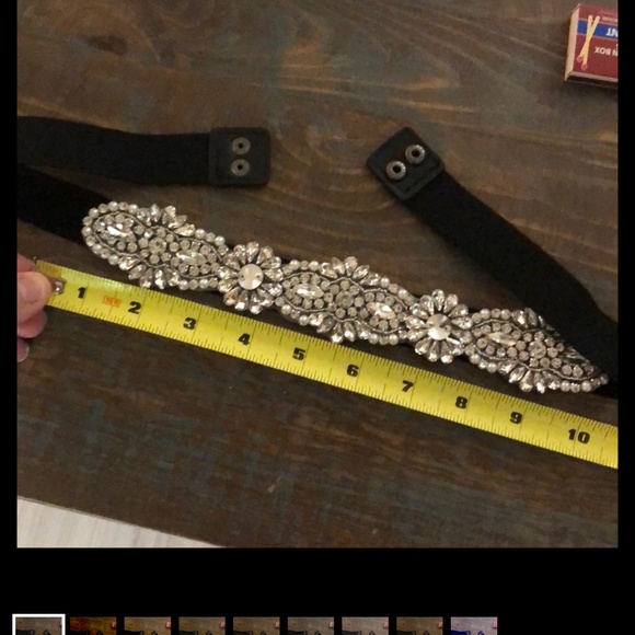 Black Rhinestone Belt - Picture 6 of 7